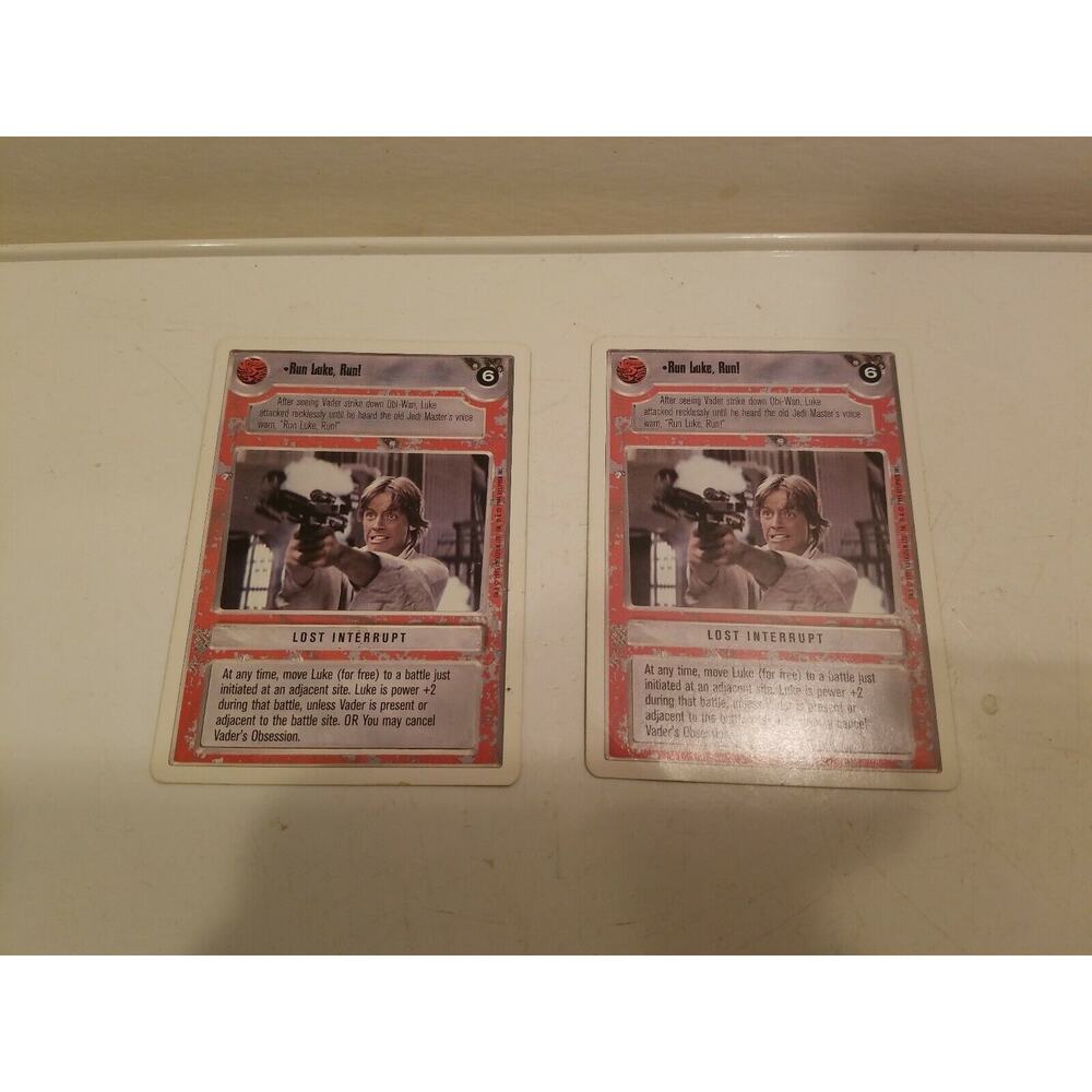Star Wars CCG Decipher 1995 Run Luke Run - Lot of 2